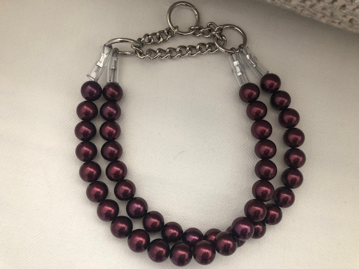 Maroon - Double Strand Pearls