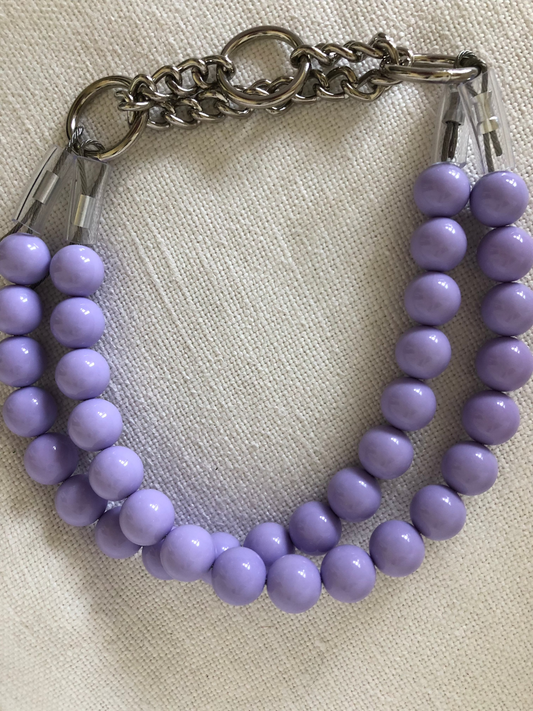 Purple Acrylic Beads - Double Strand