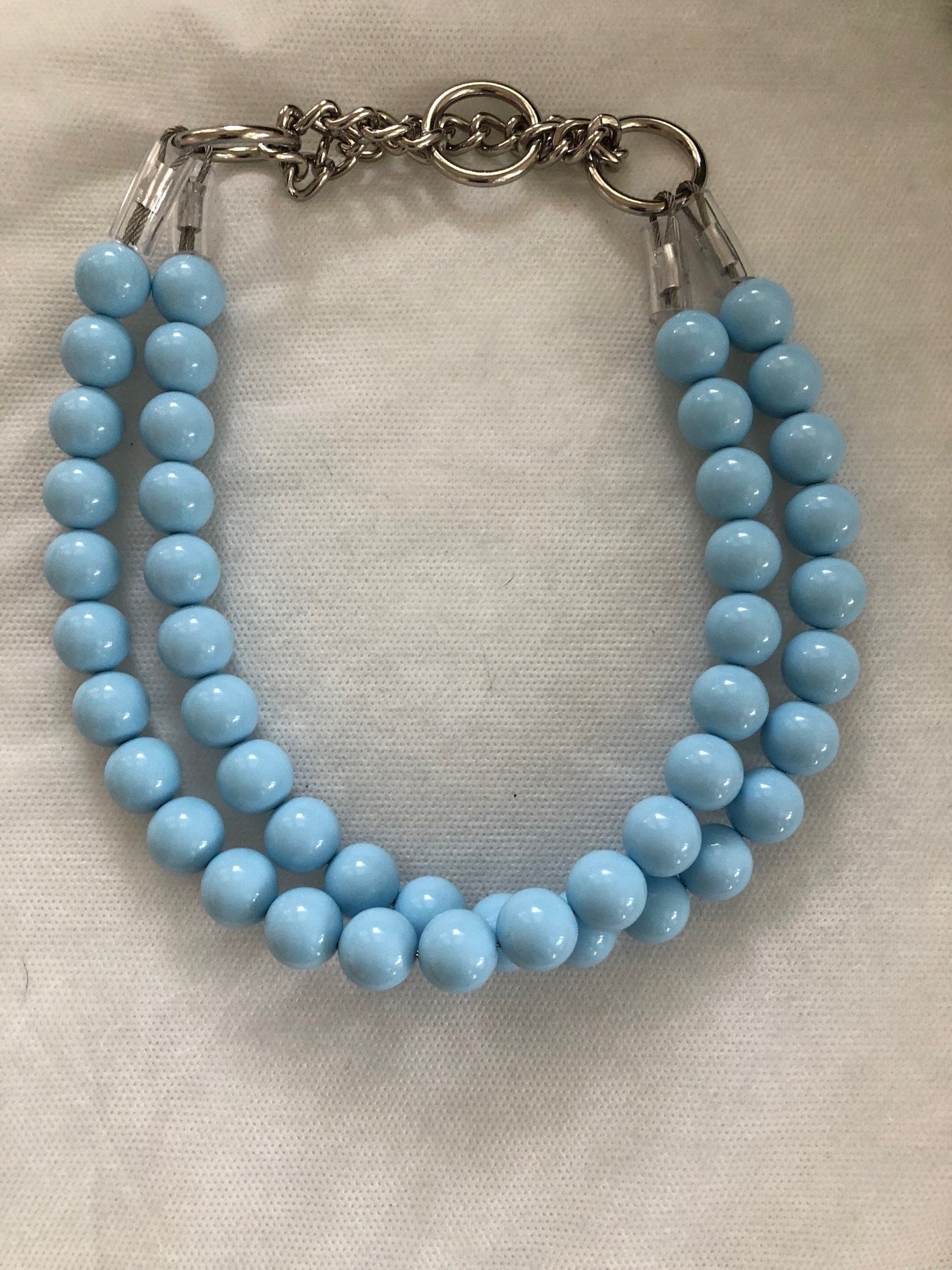 Tar Heel Blue - Double Strand Acrylic Beads